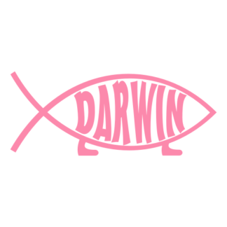 Darwin Fish Decal (Pink)